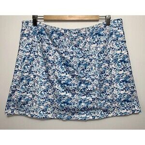 Fulbelle Blue White Tennis Pickle Ball Skirt golf Skort Woman's 2XL